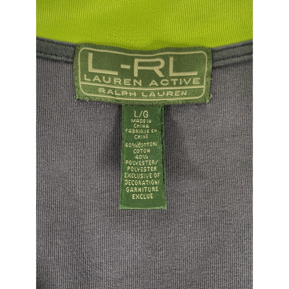 Lauren Ralph Lauren Active Track Jacket Women's Large Blue Full Zip Sporty Chic - Picture 7 of 11